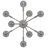 Tes 9-Light Indoor Chrome Classic/Traditional Empire Candelabra Chandelier