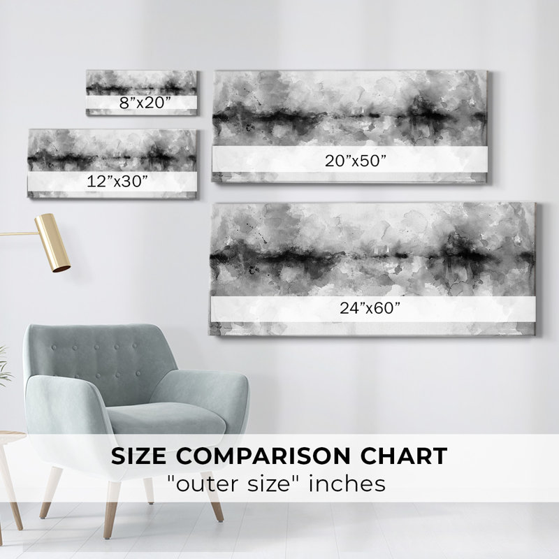 Toile tendue Island-Mist-Gallery, H 12 po x l 30 po x P 1,5 po