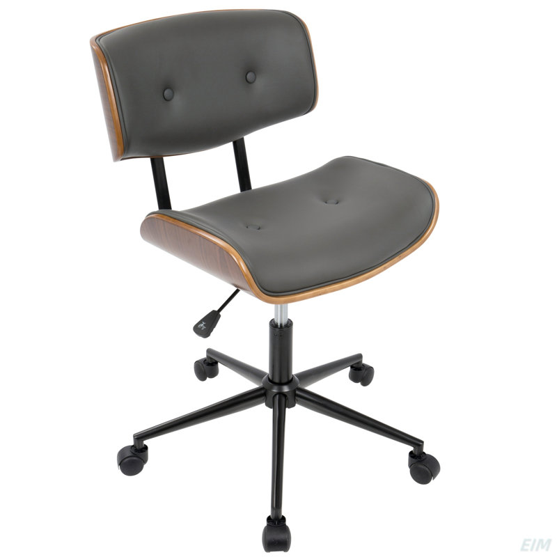 Chaise de bureau réglable Mid-Century avec pivot