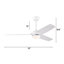Ventilateur de plafond lumineux Hestrune