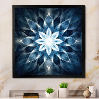 Turquoise et fleurs blanches fractales VI