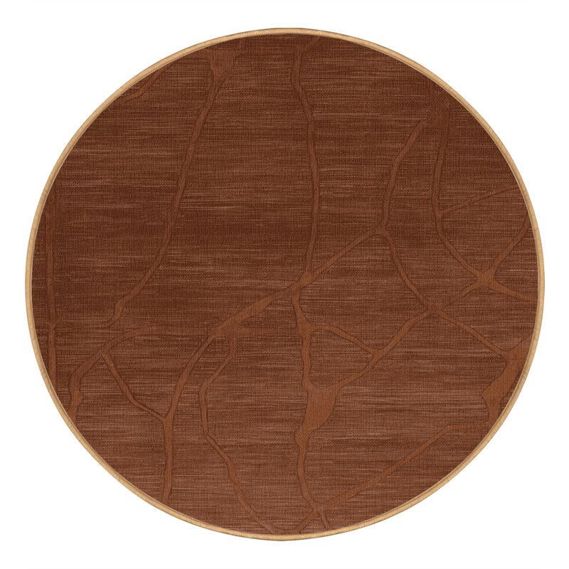 Tapis abstrait lavable à la machine, Rond 8 pi