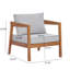 Chaise longue d'extérieur en bois d'acacia avec coussins Ugarte-124984932