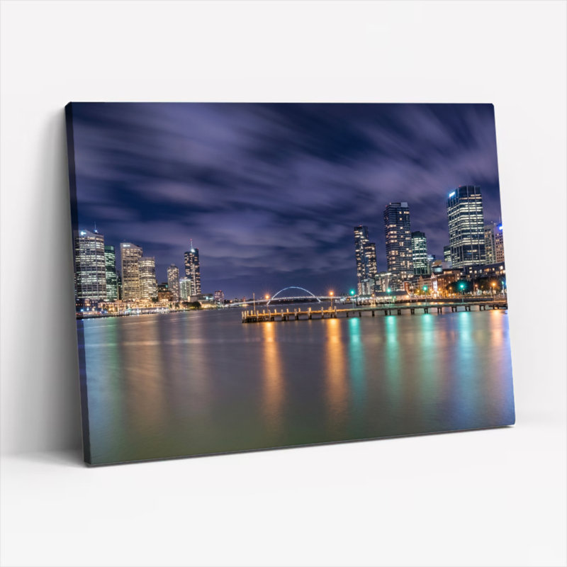«City Night», reproduction d'art sur toile, ensemble de 1, H 18 po x l 24 po, Toile tendue