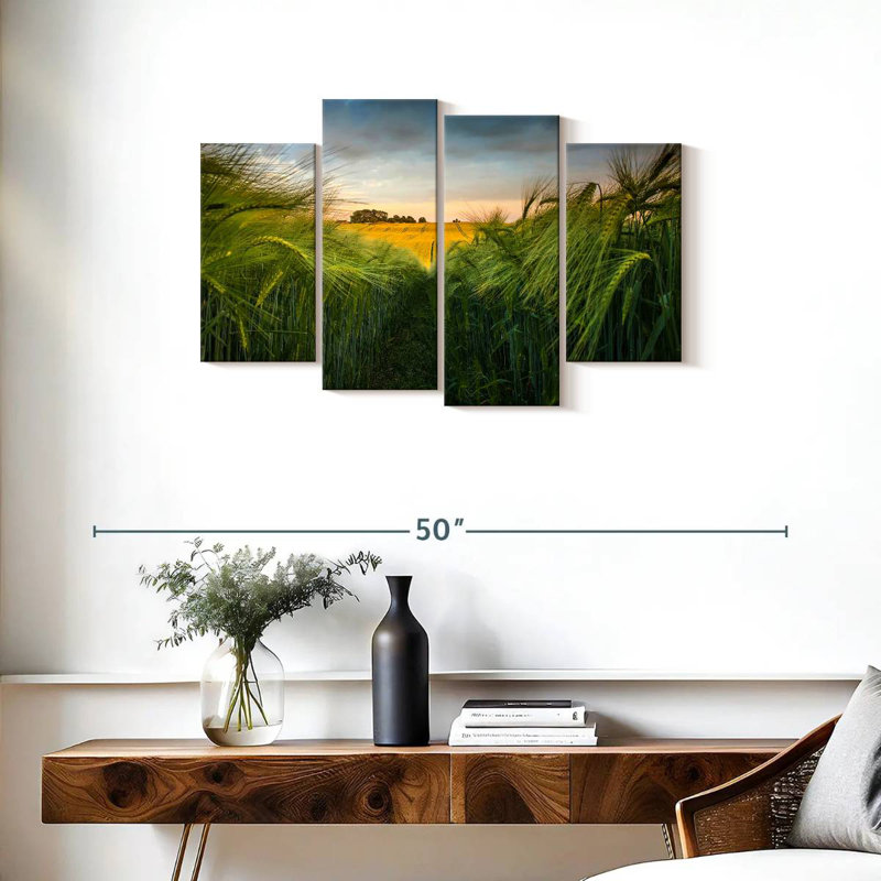 Harnek Green Wheat Field, 22" H x 36" W