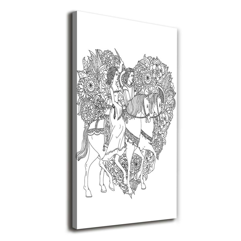 Woman And Man - Wrapped Canvas Print