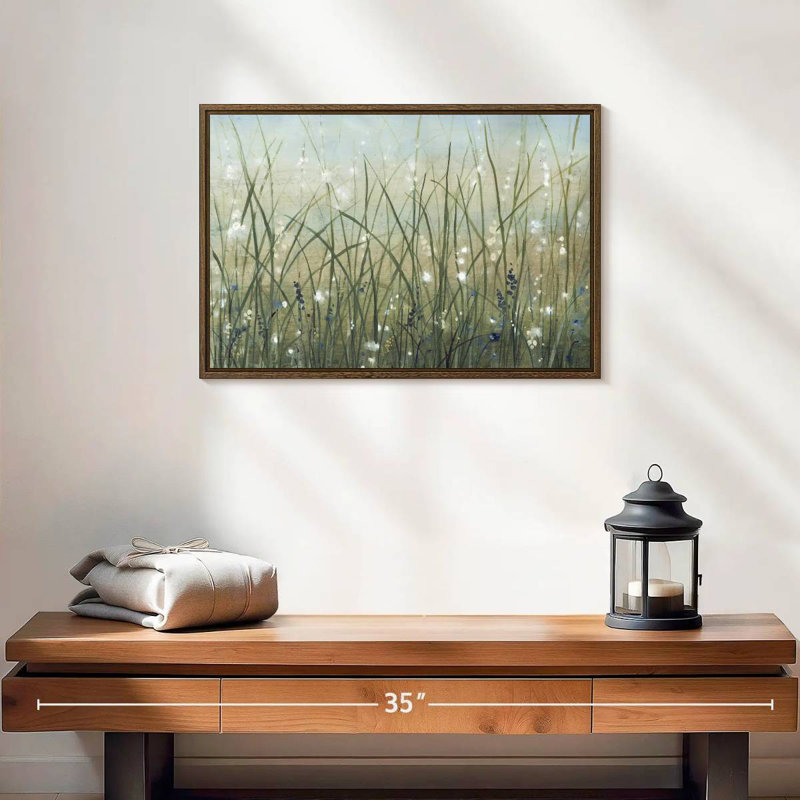 Meadow Bliss II, 19 po x 13 po, Cadre flottant noyer