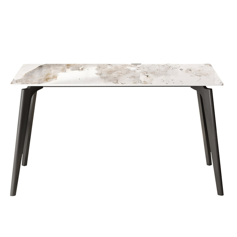 Table de salle à manger Modern, H 29,65 po x L 55,22 po x l 32,4 po, Blanc