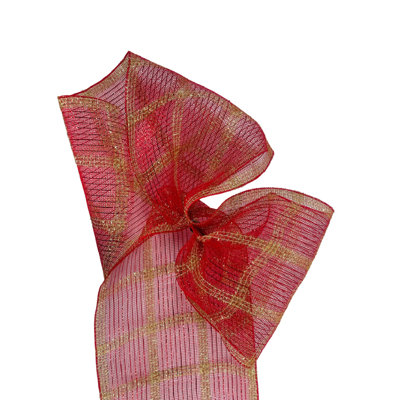 10.5'' Striped Fabric Shatterproof Ribbon