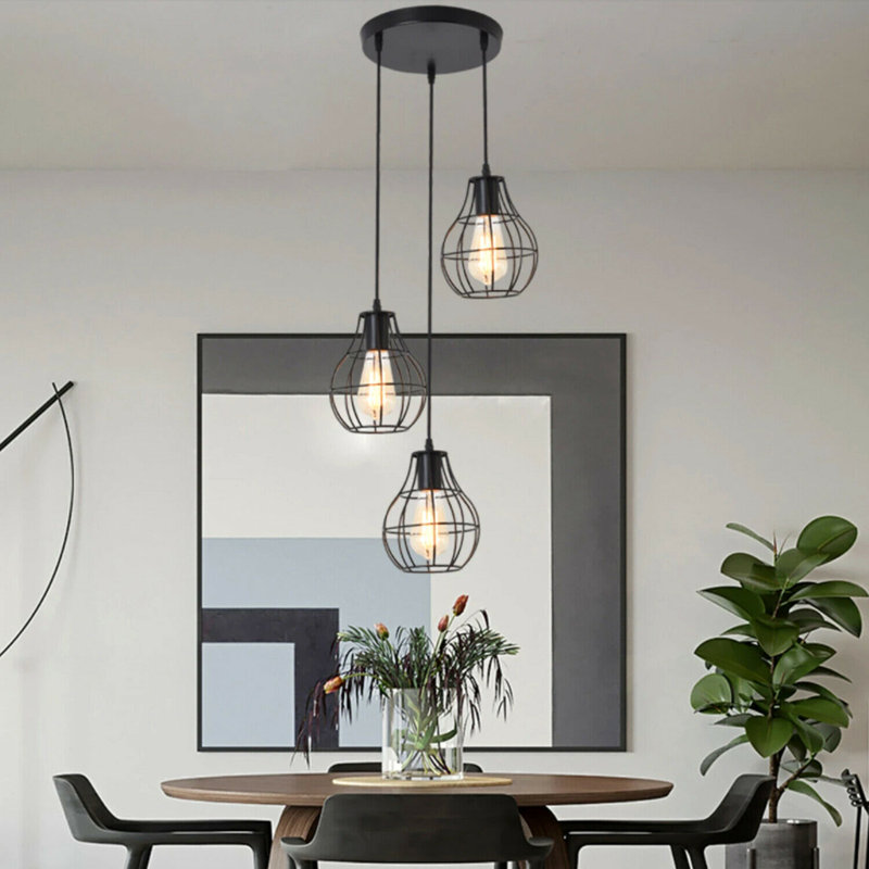 Franke 3 - Light Black Cluster Pendant