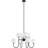 60.08" - Glass - Black - Chandelier