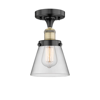 Cone 1 Light Semi-Flush Mount