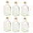 6 X Glass Bottles With Cork Lids 120ml