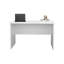 Bureau d'écriture moderne minimaliste, 47 pouces de large, blanc pur, surface de travail rectangulaire spacieuse