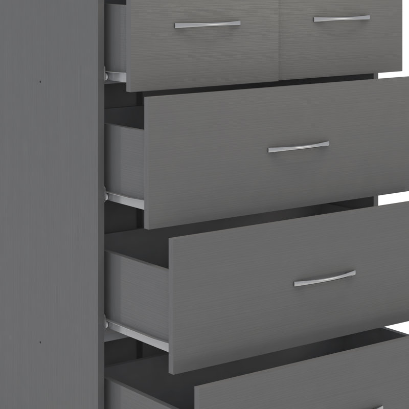 Cascio 5 Drawer Chest Of Drawers, 3D Effect Grey