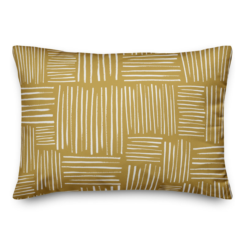 Housse et insert de coussin rectangulaire d'extérieur 19, Jaune