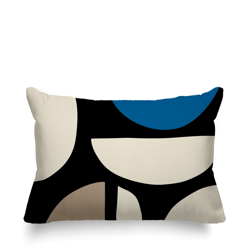 Iona Geometric Reversible Throw Pillow, Turquoise, 14"H x 20"W