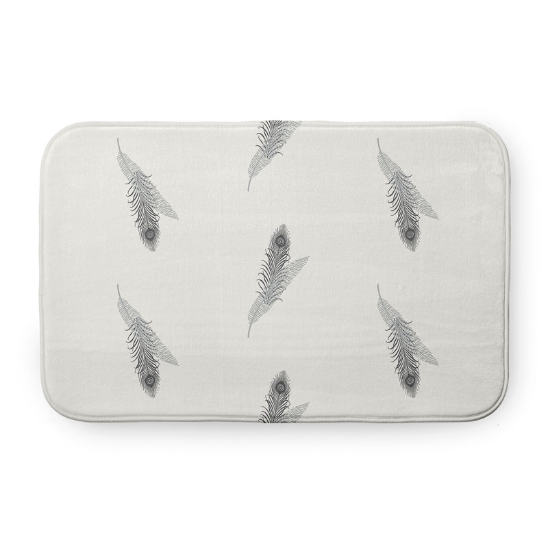 Tapis de bain GGG, L 17 po x L 24 po, Gris