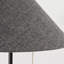 2-Light Rubber Wood Floor Lamp with Linen Shade