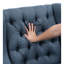 Fauteuil d'appoint d'une capacité de poids de 300 lb en tissu bleu pour le salon principal avec structure en contreplaqué et housse de siège amovible
