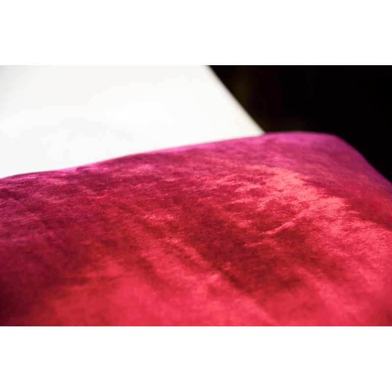 Ombre Large Rectangle Velvet Pillow Cover & Insert, 22" H x 22" W , Paprika