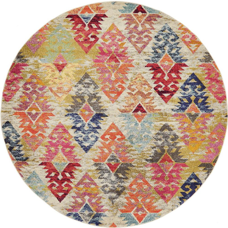 Sierra Abstract Indoor Rug, Round 8'