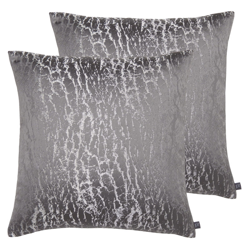 Prestigious Textiles Hamlet Metallic Polyester Filled Cushion, Graphite