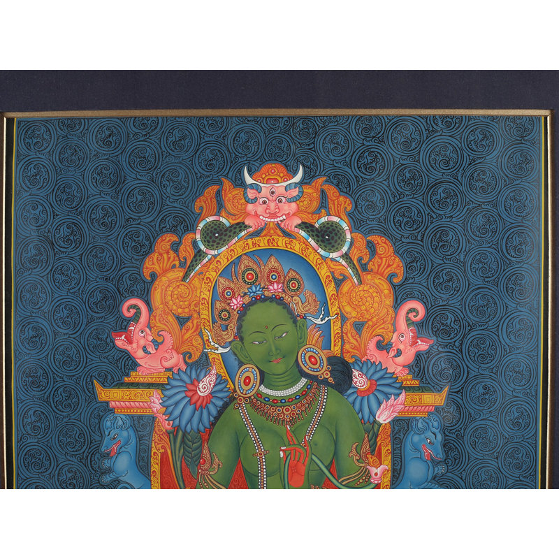 Tari vert avec trône Newari