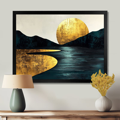 Randles Quiet Bold River in Emerald Gold Harmony II - Forest River Mountains, art mural