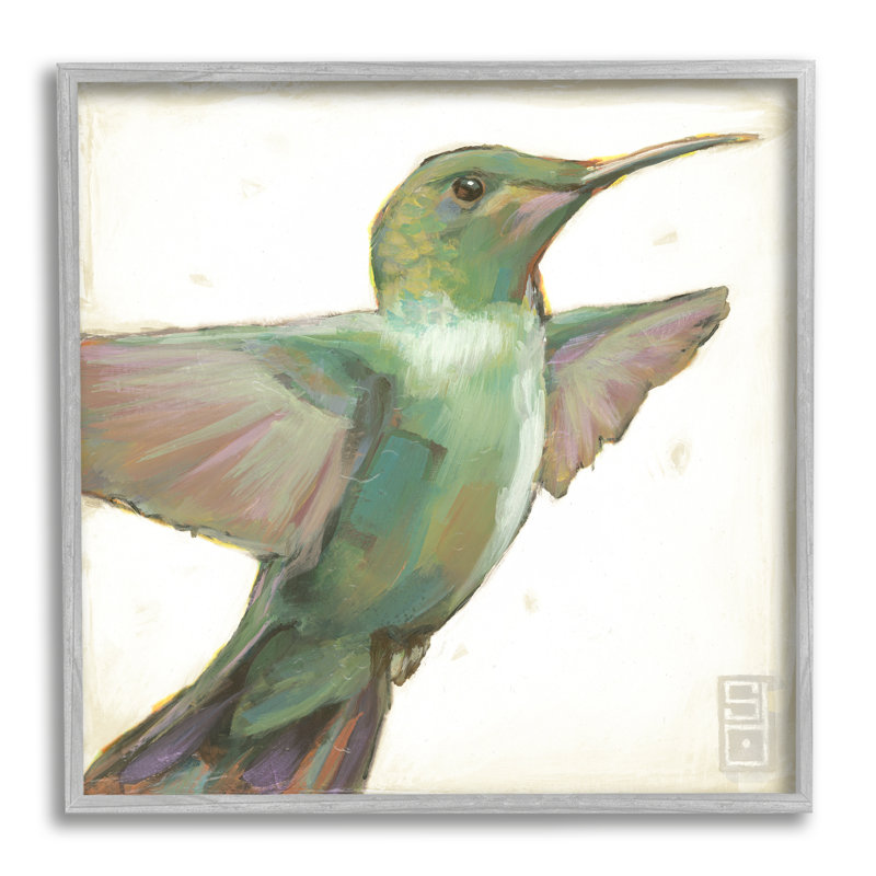 Colibri vert par Stacy Daguiar, Estampe numérique Farmhouse, H 24 po x l 24 po x P 1,5 po