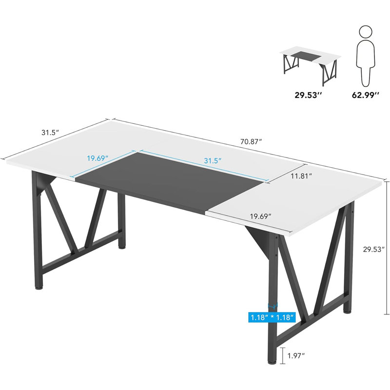 Elisames 70.87'' Rectangle Conference Table