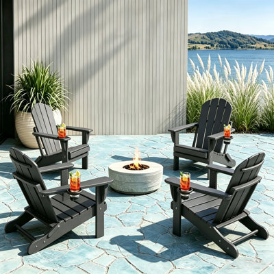 Lutie Foldable Outdoor Adirondack Chair