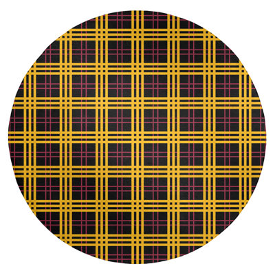 Tapis noir à carreaux