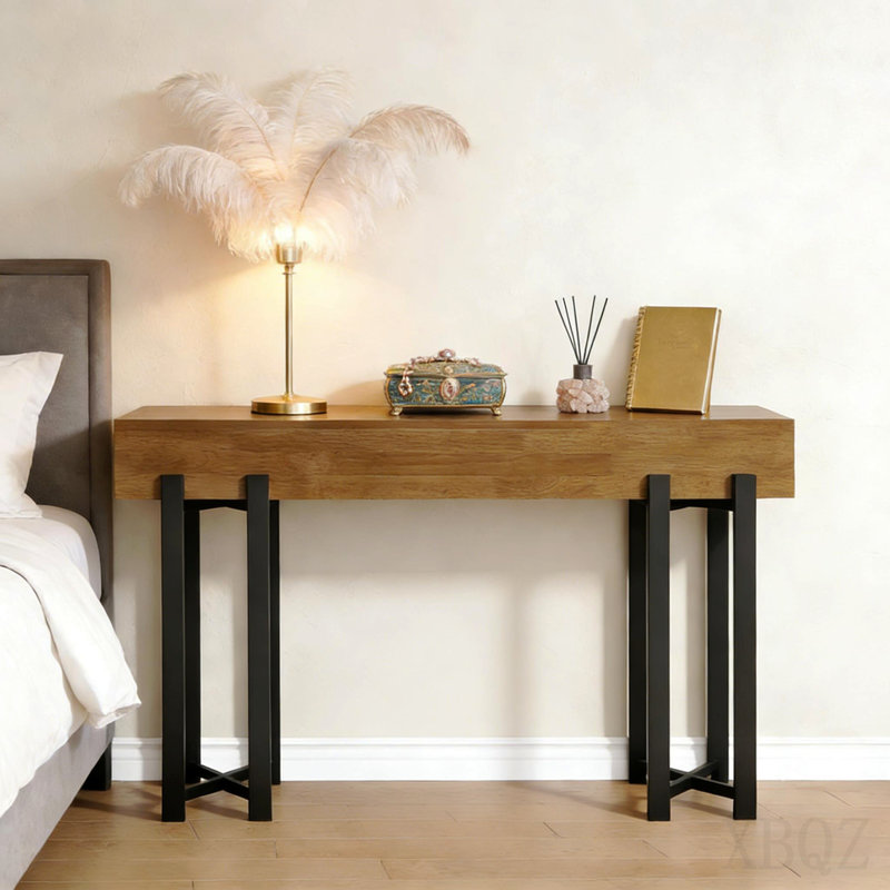 Foyer Table,Rustic Console Table,Hallway Table,Sofa Table,Display Shelf, Rustic Brown