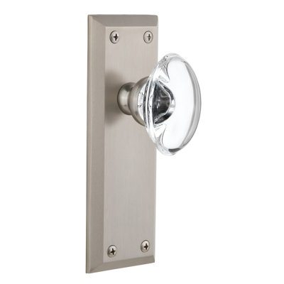 Grandeur Fifth Avenue Plate Single Dummy with Provence Crystal Door Knob