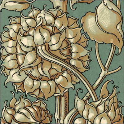 Sunflower Woodblock III - Wrapped Canvas Print