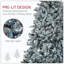 Arbre de Noël artificiel floqué avec lumières DEL blanc froid