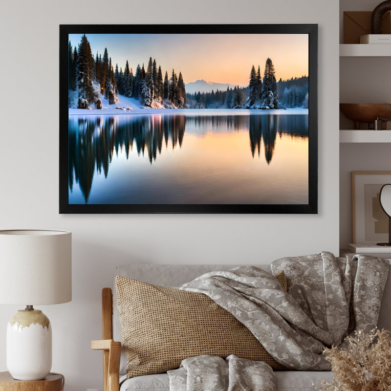 «Winter Alaskan Beauty V» sur toile, H 30 po x l 40 po x P 1,5 po, Cadre photo noir