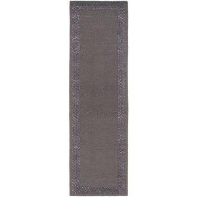 Glamour Hand Tufted Wool/Viscose/Cotton Rug in Dark Gray