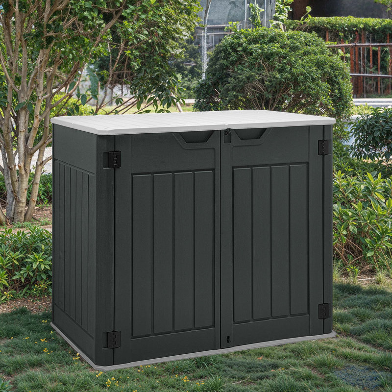 4.5 ft. W x 2.8 ft. D Resin Horizontal Storage Shed, Gray
