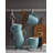 DOWAN 17 Oz Coffee Mugs with Navy Blue Rim, Ceramic Mug Set of 6 for Coffee, Tea, Cocoa-1079309665