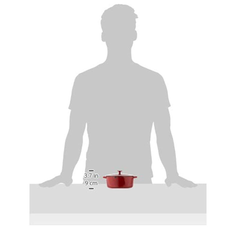 Cuisinart Chef’s Classic Enameled Cast Iron Round Dutch Oven with Lid, 7 Qt., Cardinal Red