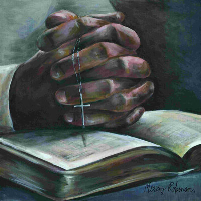 " Hands Praying 3 " Painting Print