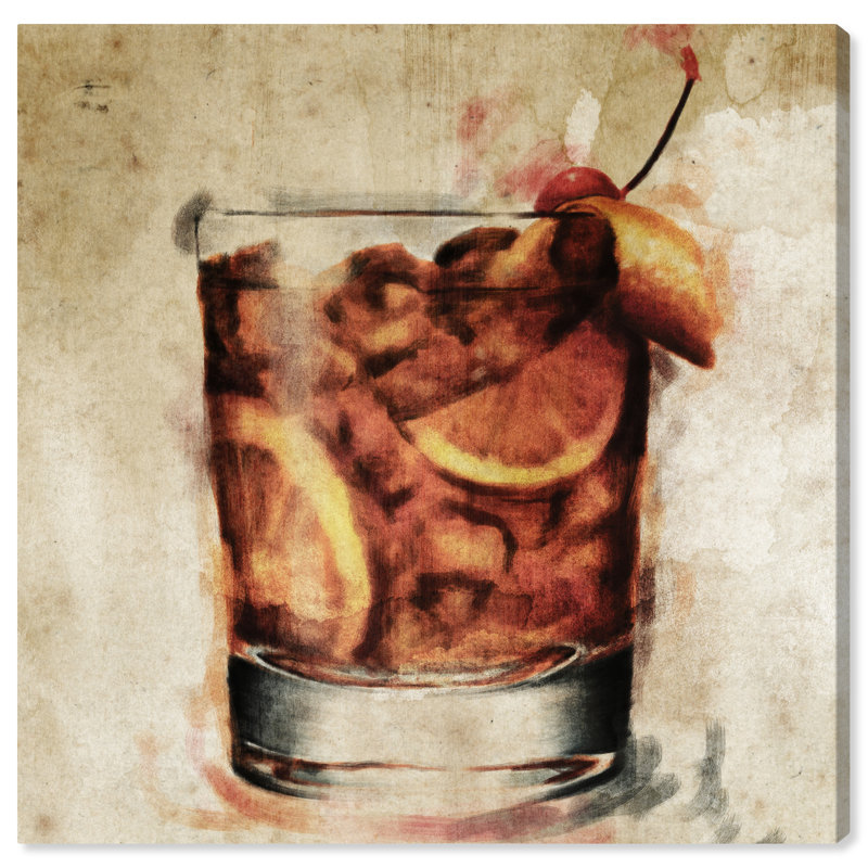 Drinks and Spirits Good Drink Good Time Liquor - reproduction d'art sur toile, H 12 po x l 12 po x P 0,8 po