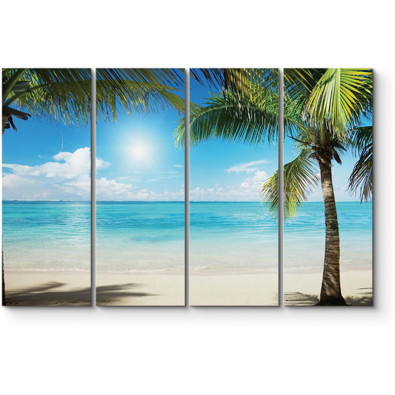 Coastal Beach Tropical Blue Waters 4 pièces