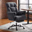 Fauteuil de bureau inclinable à haut dossier avec repose-pieds-134380354