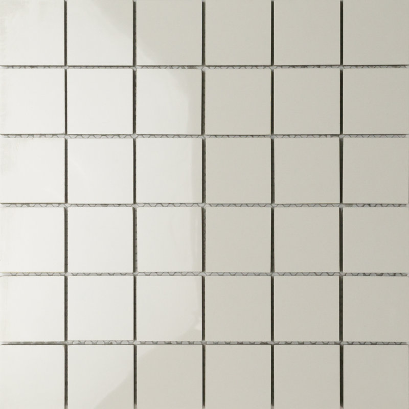 Nano Ivory 2" x 2" Square Porcelain Mosaic Floor & Wall Tile