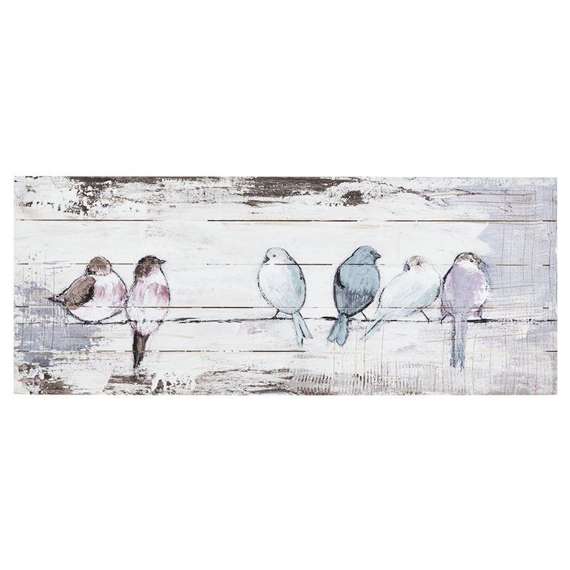 30"w X 12"h 1.5"d Hand Painted Rustic Wood Plank Decor, Grey And White, Style Art, Summers Panel 30"x12"x1.5", Loftiness, Summers' Artwork
