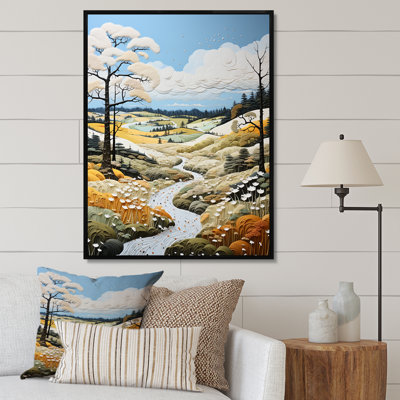 «Belldame Green Modern Scandinavian Serenade Pastoral», reproduction sur toile