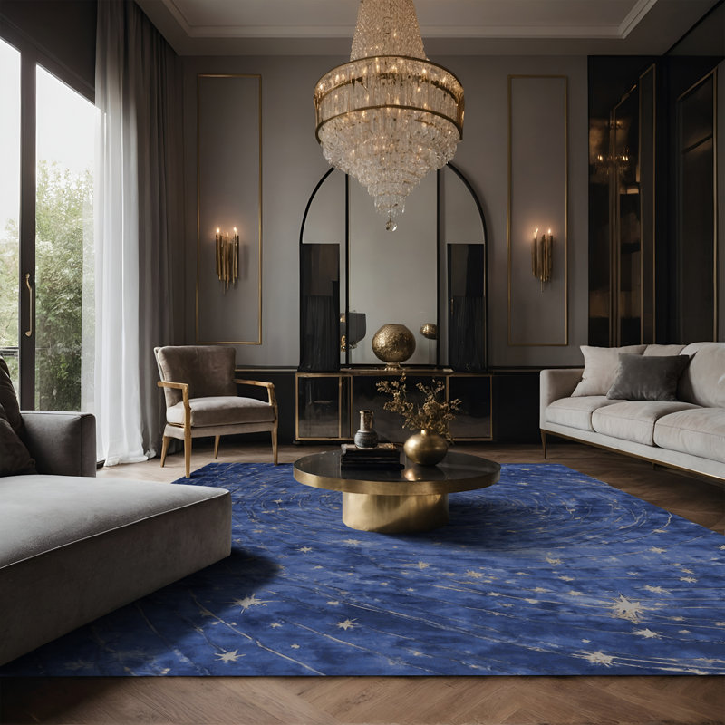 Tapis gris soyeux et moelleux, Rectangle 7 pi x 10 pi